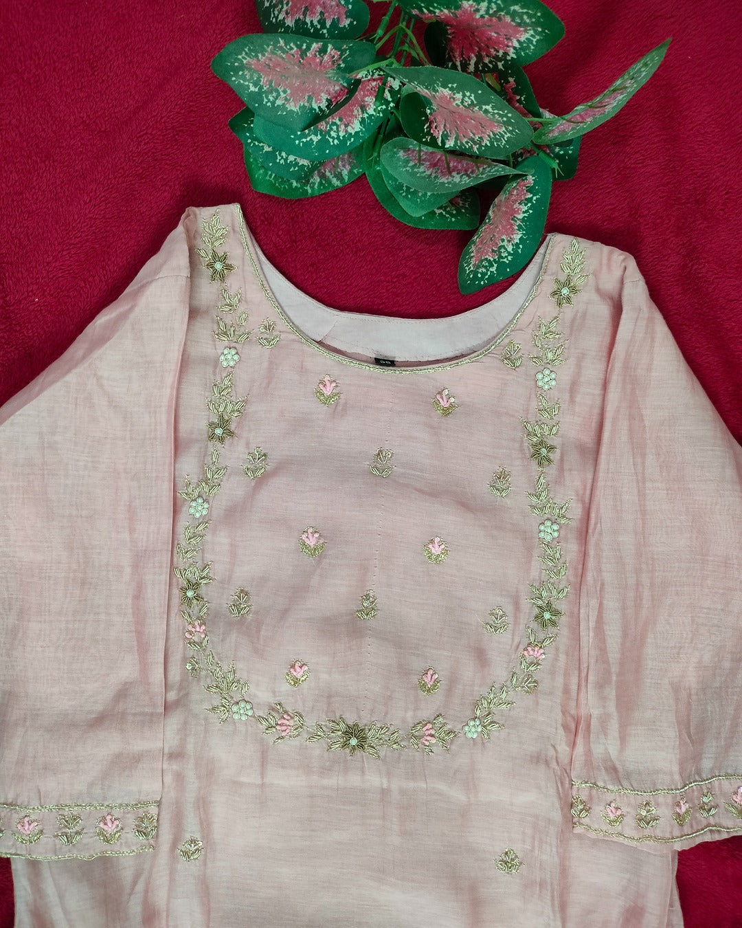 Premium Mulchanderi 3 piece A-line kurthi set