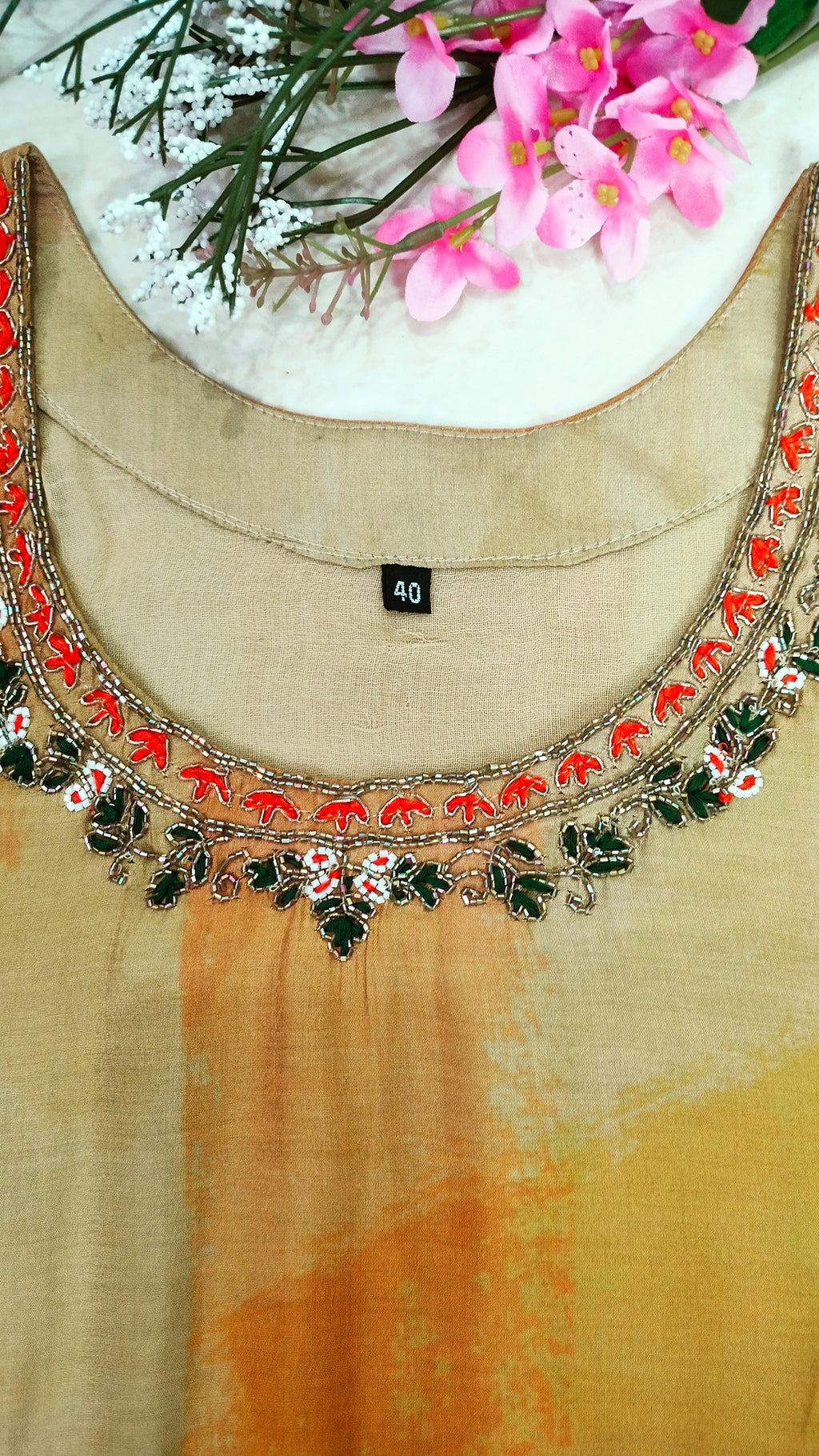 Muslin printed straight cut suit set