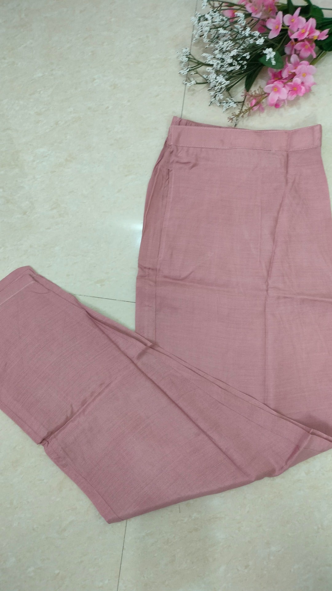 Dusty Pink soft Organza A- line 3-piece suit set